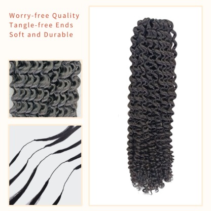 Crochet Braids - #1B Kinky Curly Human Crochet Hair