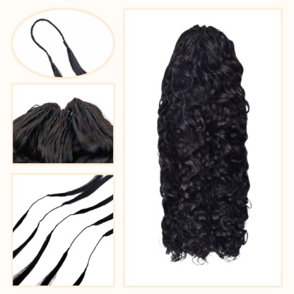 Crochet Braids - #1B Burmese Curly Human Crochet Hair