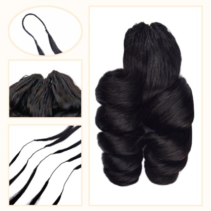 Crochet Braids - #1B Loose Wave Human Crochet Hair