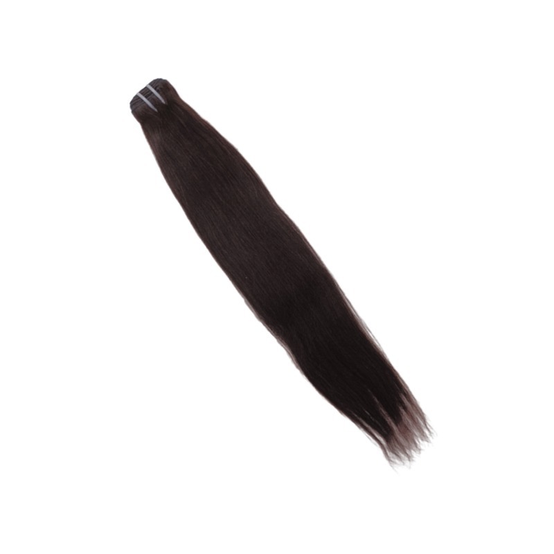 Sew In Hair Extensions - #1B Yaki Straight Human Hair