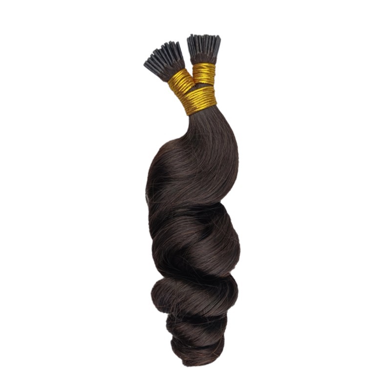 I-Tip Hair Extensions - #1B Loose Wave Human Hair