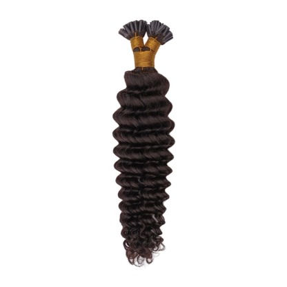 U-Tip Hair Extensions - #1B Deep Wave Human Hair