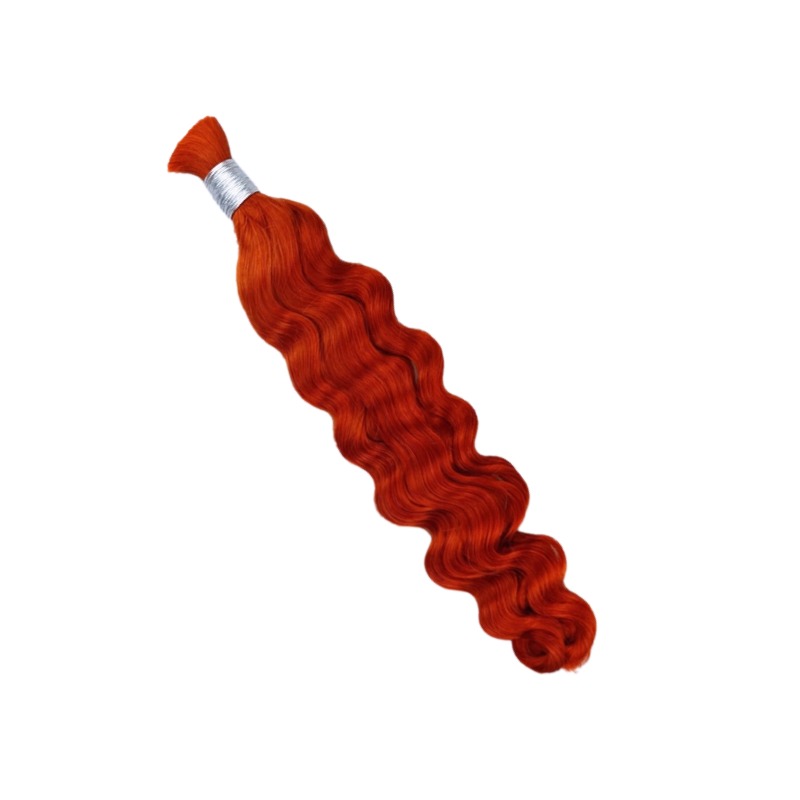 Loose Deep Wave Bulk Human Hair - #350 Ginger Braiding Hair