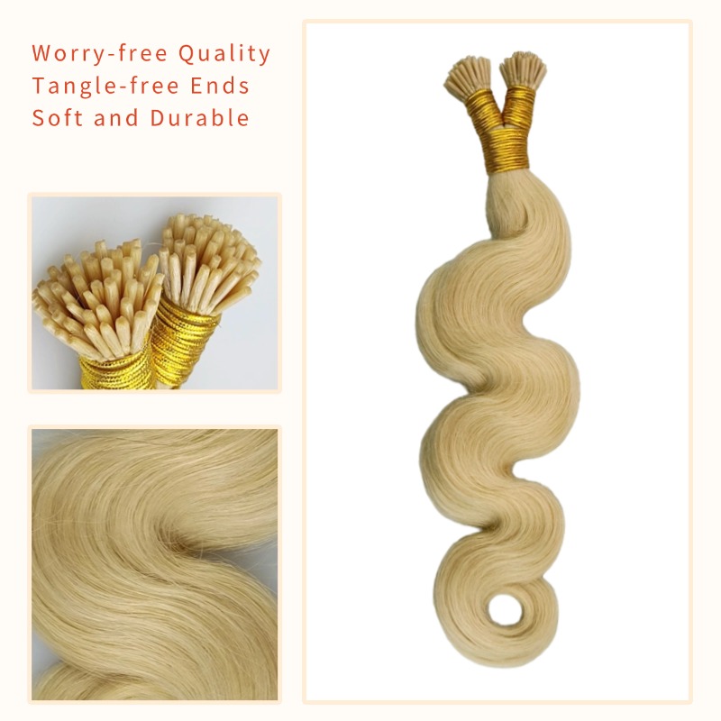 I-Tip Hair Extensions - #613 Body Wave Human Hair