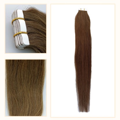 Tape In Hair Extensions - #4 Straight Human Hair