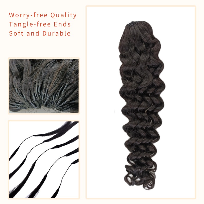 Crochet Braids - #1B Italian Curly Human Hair