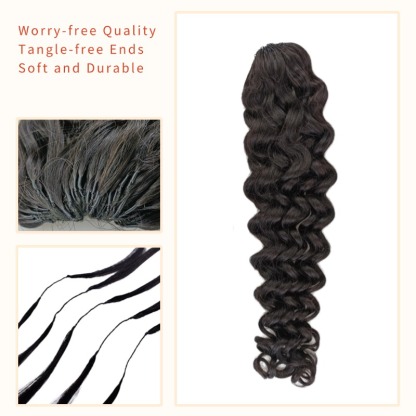 Crochet Braids - #1B Italian Curly Human Hair