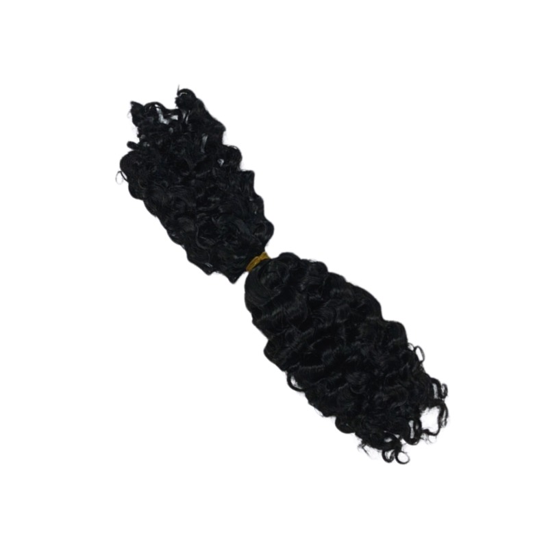 Double-ended Human Braiding Hair - #1 Burmese Curly Hair