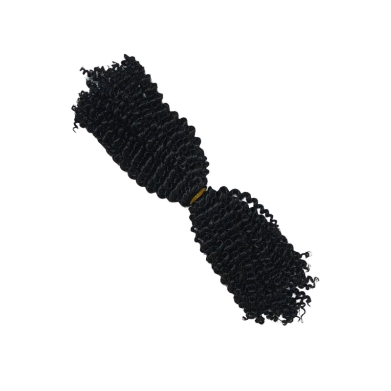 Double-ended Human Braiding Hair - #1 Kinky Curly Hair