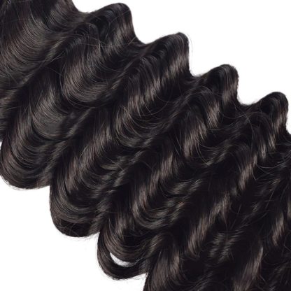 Deep Wave Bulk Human Hair - #1B Black Braiding Hair