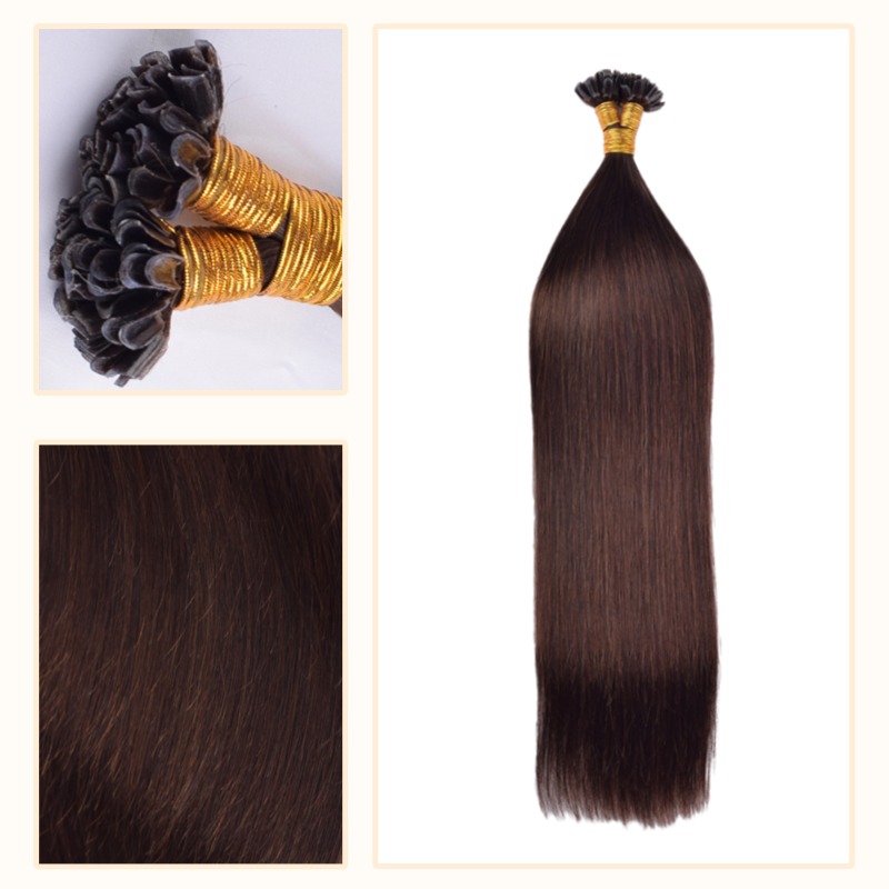 U-Tip Hair Extensions - #2 Straight Human Hair