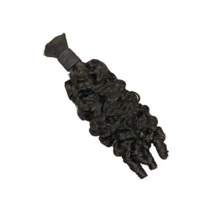 French Curly Bulk Human Hair - #1B Braiding Hair