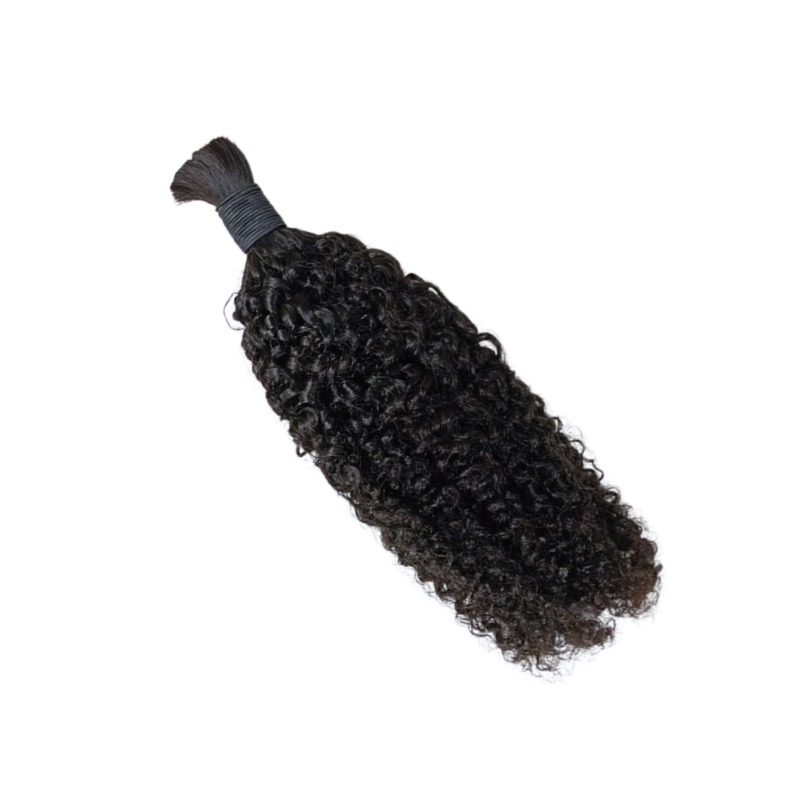 Pixie Curly Bulk Human Hair - #1B Braiding Hair