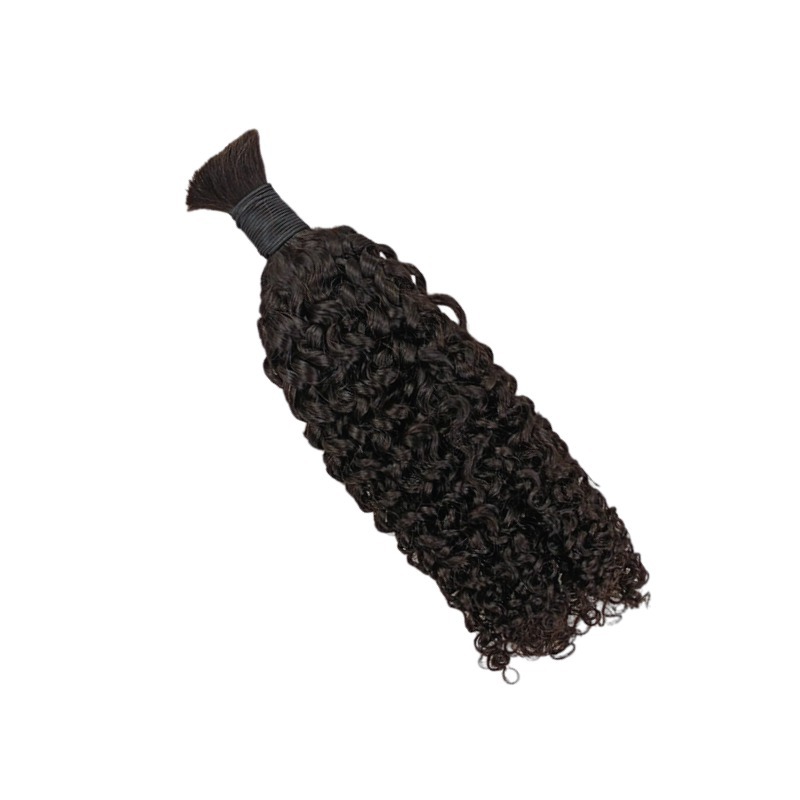 Pixie Curly Bulk Human Hair - #1B Braiding Hair
