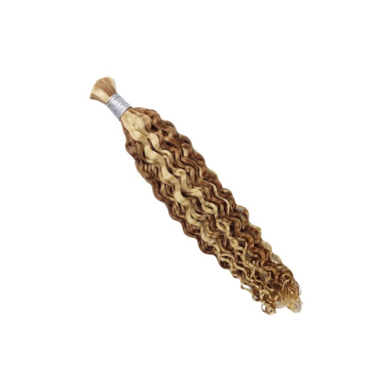 Italian Curly Bulk Human Hair - #27/30/613 Braiding Hair