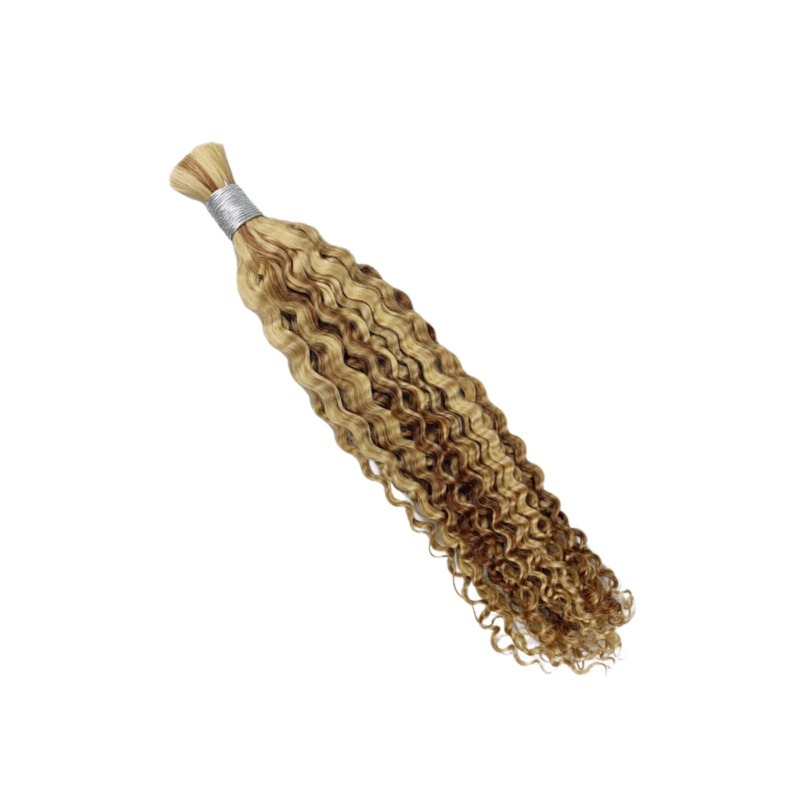 Deep Curly Bulk Human Hair - #27/30/613 Braiding Hair