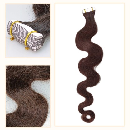 Tape In Hair Extensions - #2 Body Wave Human Hair