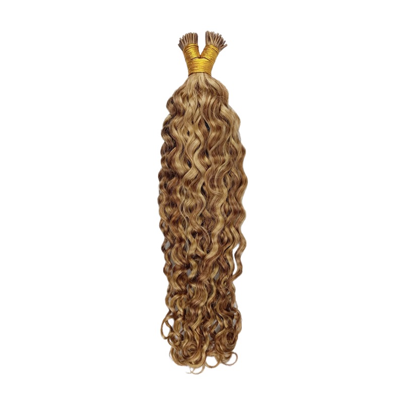 I-Tip Hair Extensions - #27/30 Italian Curly Human Hair