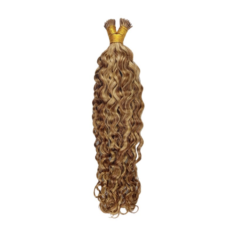I-Tip Hair Extensions - #27/30 Italian Curly Human Hair