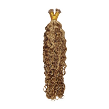 I-Tip Hair Extensions - #27/30 Italian Curly Human Hair