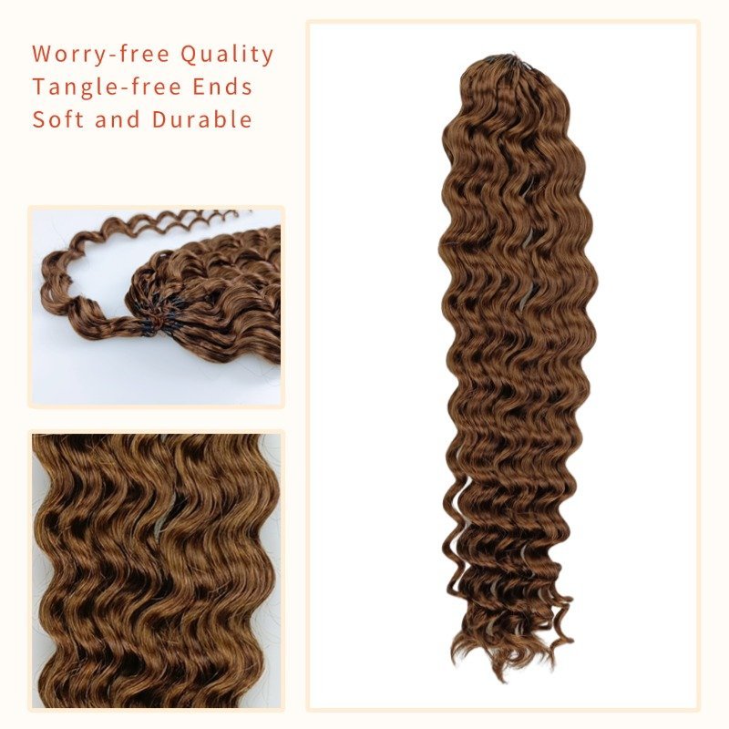 Crochet Braids - #4 Deep Wave Human Crochet Hair