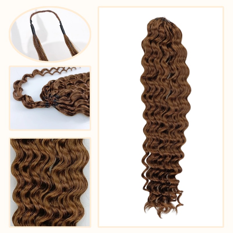 Crochet Braids - #4 Deep Wave Human Crochet Hair