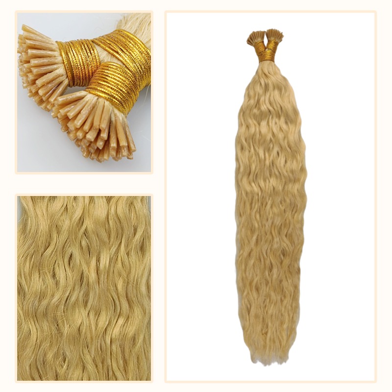 I-Tip Hair Extensions - #613 Water Wave Human Hair