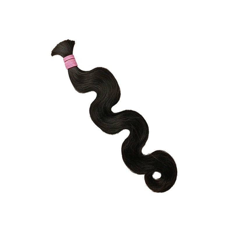 Body Wave Bulk Human Hair - #1B Double Drawn Braiding Hair