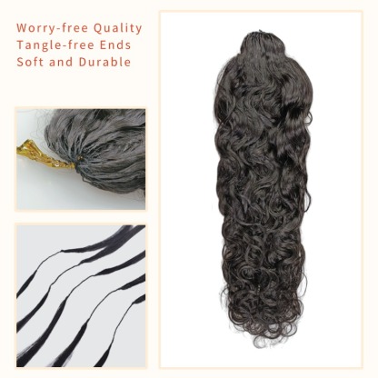 Crochet Braids - #1B Water Wave Human Crochet Hair