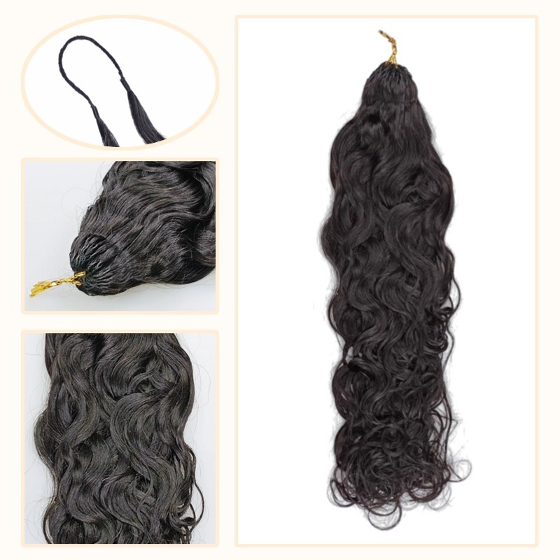 Crochet Braids - #1B Water Wave Human Crochet Hair