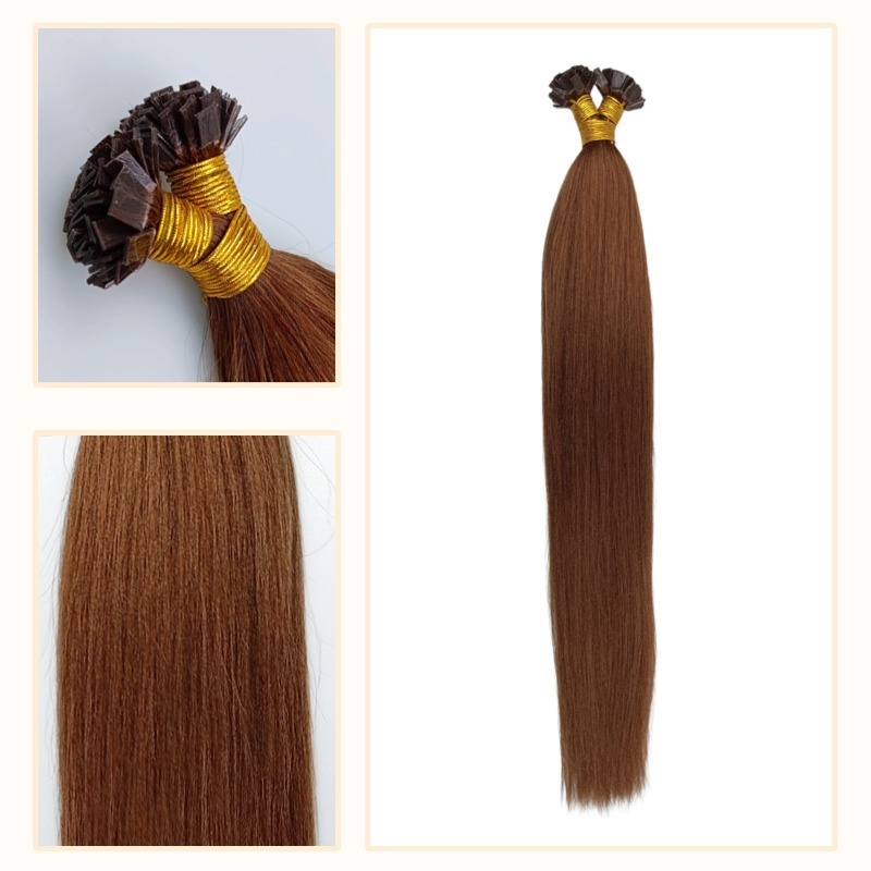 K-Tip Hair Extensions - #5 Yaki Straight Human Hair