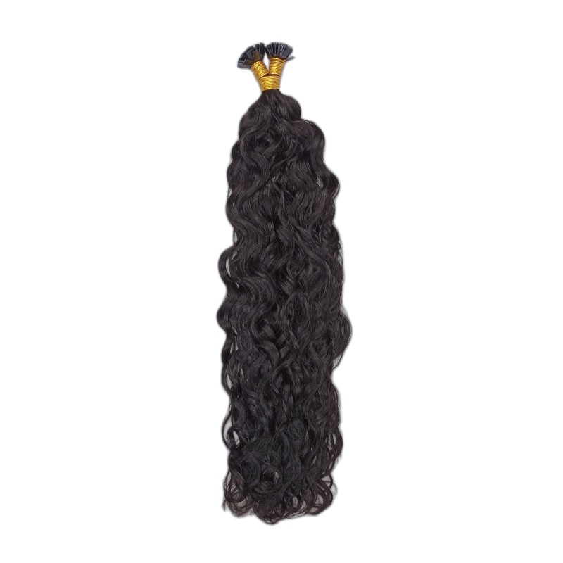 K-Tip Hair Extensions - #1B Water Wave SDD Human Hair