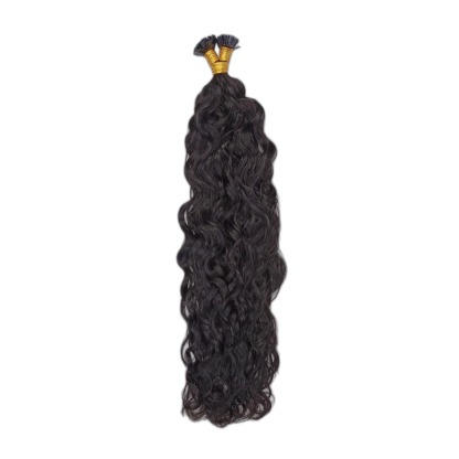 K-Tip Hair Extensions - #1B Water Wave SDD Human Hair