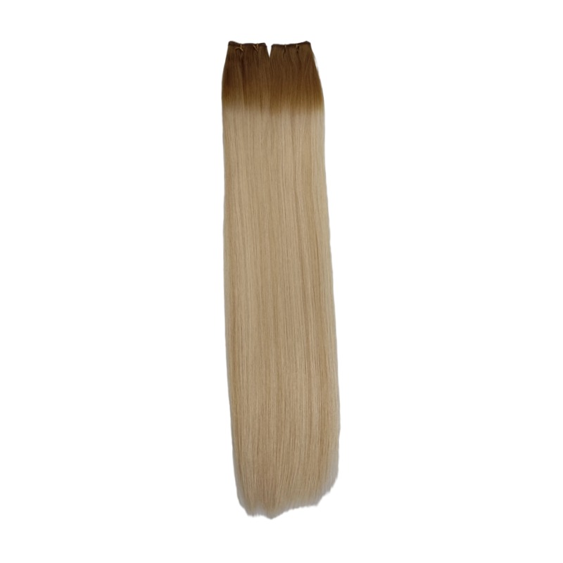 Genius Weft Hair Extensions - #T4P18/60 Straight Human Hair(10 pieces)
