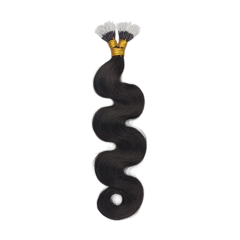 Nano Bond Hair Extensions - #1B Body Wave SDD Human Hair