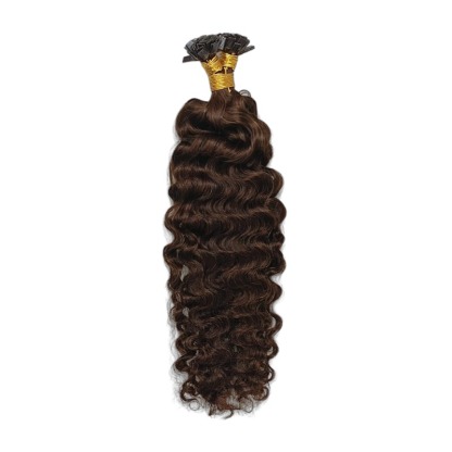 K-Tip Hair Extensions - #2 Burmese Curly Human Hair