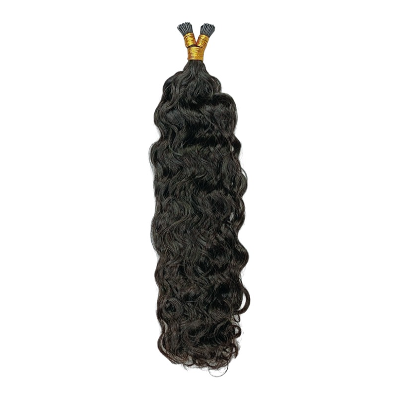 I-Tip Hair Extensions - #1B Water Wave SDD Human Hair