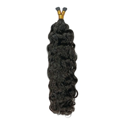 I-Tip Hair Extensions - #1B Water Wave SDD Human Hair