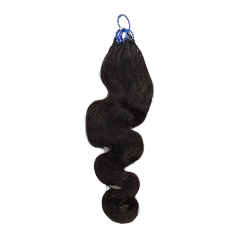 Pre-looped Crochet Braids - #1B Body Wave Human Hair