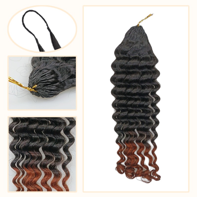 Crochet Braids - #1BT/30 Deep Wave Human Crochet Hair