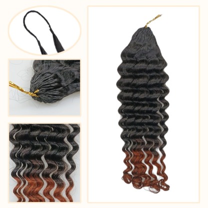 Crochet Braids - #1BT/30 Deep Wave Human Crochet Hair