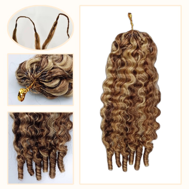 Crochet Braids - #4/27/30 French Curly Human Crochet Hair