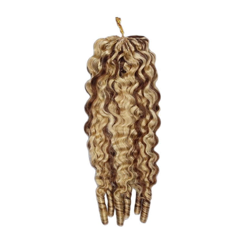Crochet Braids - #4/27/613 French Curly Human Crochet Hair