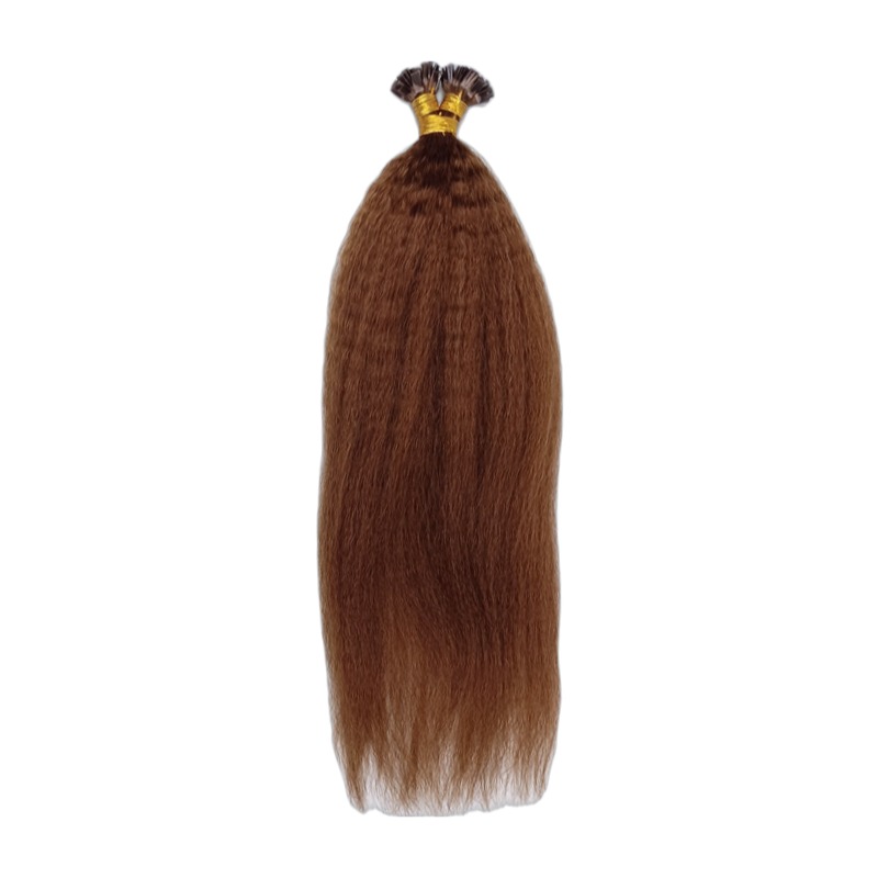 K-Tip Hair Extensions - #5 Kinky Straight Human Hair