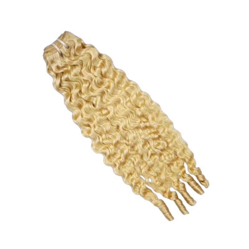 Sew In Hair Extensions - #613 French Curly Human Hair