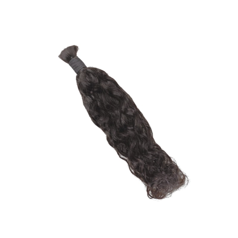 Water Wave Bulk Human Hair - #1B Black Braiding Hair