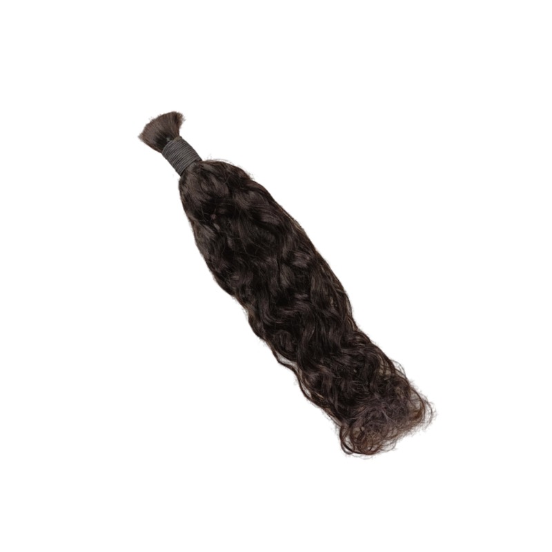 Water Wave Bulk Human Hair - #1B Black Braiding Hair