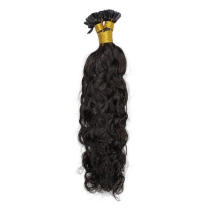 U-Tip Hair Extensions - #1B Water Wave Human Hair