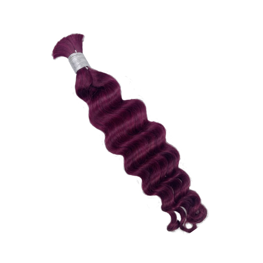 Bulk Human Hair - #99J Loose Deep Wave Braiding Hair