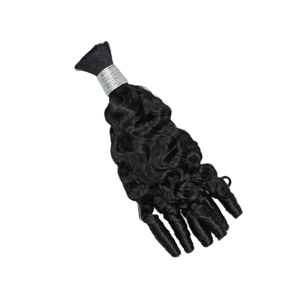Bulk Human Hair - #1 French Curly Braiding Hair